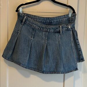 We The Free Blue Pleated Mini Skirt / Free People